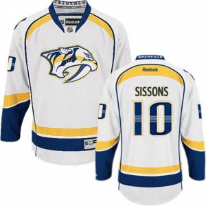 Nashville Predators #10 Colton Sissons Authentic White Away NHL Jersey