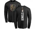 Vegas Golden Knights #4 Clayton Stoner Black Backer Long Sleeve T-Shirt