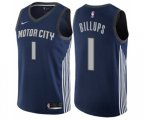 Detroit Pistons #1 Chauncey Billups Swingman Navy Blue NBA Jersey - City Edition