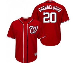 Washington Nationals #20 Kyle Barraclough Replica Red Alternate 1 Cool Base Baseball Jersey