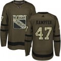 New York Rangers #47 Steven Kampfer Premier Green Salute to Service NHL Jersey