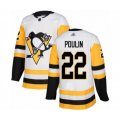 Pittsburgh Penguins #22 Samuel Poulin Authentic White Away Hockey Jersey