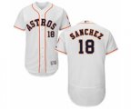 Houston Astros Aaron Sanchez White Home Flex Base Authentic Collection Baseball Player Jersey