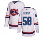 Montreal Canadiens #58 Noah Juulsen Authentic White 2017 100 Classic NHL Jersey