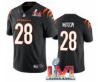 Cincinnati Bengals #28 Joe Mixon Black 2022 Super Bowl LVI Vapor Limited Stitched Jersey