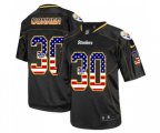 Pittsburgh Steelers #30 James Conner Elite Black USA Flag Fashion Football Jersey