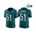 Philadelphia Eagles #51 Cam Jurgens Green Super Bowl LVII Vapor Untouchable Limited Stitched Jersey