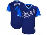 Kansas City Royals #4 Alex Gordon Gordo Authentic Navy Blue 2017 Players Weekend MLB Jersey