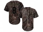Atlanta Braves #8 Bob Uecker Camo Realtree Collection Cool Base Stitched MLB Jersey