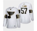 St. Louis Blues #57 David Perron White Golden Edition Limited Stitched Hockey Jersey