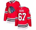 Chicago Blackhawks #67 Tanner Kero Authentic Red Fashion Gold NHL Jersey