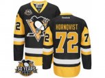 Reebok Pittsburgh Penguins #72 Patric Hornqvist Authentic Black Gold Third 50th Anniversary Patch NHL Jersey