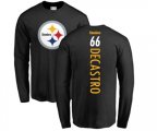 Pittsburgh Steelers #66 David DeCastro Black Backer Long Sleeve T-Shirt