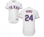 Texas Rangers #24 Hunter Pence White Home Flex Base Authentic Collection Baseball Jersey