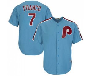 Philadelphia Phillies #7 Maikel Franco Replica Light Blue Cooperstown Baseball Jersey