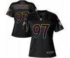 Women Baltimore Ravens #97 Michael Pierce Game Black Fashion Football Jersey