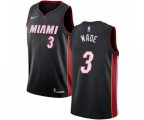 Miami Heat #3 Dwyane Wade Swingman Black Road NBA Jersey - Icon Edition