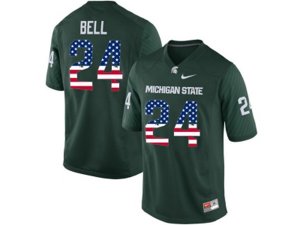 2016 US Flag Fashion Michigan State Spartans Le\'Veon Bell #24 College Alumni Football Limited Jersey - Green