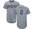 San Diego Padres #2 Jose Pirela Authentic Grey Road Cool Base MLB Jersey