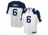 Dallas Cowboys #6 Chris Jones Game White Throwback Alternate NFL Jersey