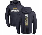 Los Angeles Chargers #28 Brandon Facyson Navy Blue Backer Pullover Hoodie