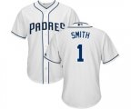 San Diego Padres #1 Ozzie Smith Replica White Home Cool Base MLB Jersey