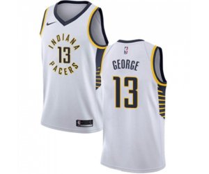 Indiana Pacers #13 Paul George Authentic White Basketball Jersey - Association Edition