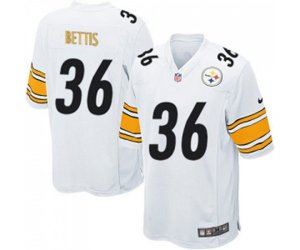 Pittsburgh Steelers #36 Jerome Bettis Game White Football Jersey