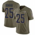 Los Angeles Rams #25 Lance Dunbar Limited Olive 2017 Salute to Service NFL Jersey