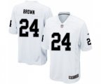 Oakland Raiders #24 Willie Brown Game White Football Jersey