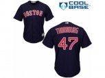 Boston Red Sox #47 Tyler Thornburg Replica Navy Blue Alternate Road Cool Base MLB Jersey