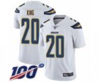 Los Angeles Chargers #20 Desmond King White Vapor Untouchable Limited Player 100th Season Football Jersey