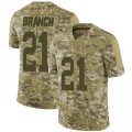 Oakland Raiders #21 Branch Limited Camo 2018 Salute to Service NFL Jersey