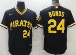 Nike Pittsburgh Pirates #24 Barry Bonds Cooperstown Collection Black Jersey