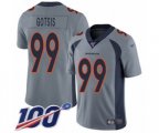Denver Broncos #99 Adam Gotsis Limited Silver Inverted Legend 100th Season Football Jersey