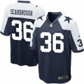Dallas Cowboys #36 Bo Scarbrough Game Navy Blue Throwback Alternate NFL Jersey