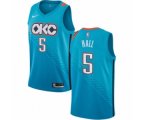 Oklahoma City Thunder #5 Devon Hall Authentic Turquoise NBA Jersey - City Edition