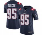 New England Patriots #95 Derek Rivers Limited Navy Blue Rush Vapor Untouchable Football Jersey