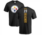 Pittsburgh Steelers #23 Mike Wagner Black Backer T-Shirt