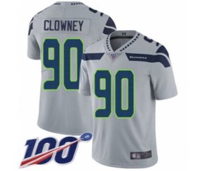 Seattle Seahawks #90 Jadeveon Clowney Grey Alternate Vapor Untouchable Limited Player 100th Season Football Jersey