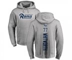 Los Angeles Rams #77 Andrew Whitworth Ash Backer Pullover Hoodie