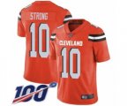Cleveland Browns #10 Jaelen Strong Orange Alternate Vapor Untouchable Limited Player 100th Season Football Jersey