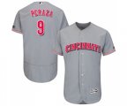 Cincinnati Reds #9 Jose Peraza Grey Road Flex Base Authentic Collection Baseball Jersey