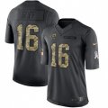 Los Angeles Rams #16 Jared Goff Limited Black 2016 Salute to Service NFL Jersey