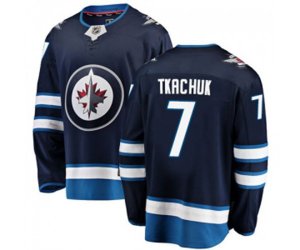 Winnipeg Jets #7 Keith Tkachuk Fanatics Branded Navy Blue Home Breakaway NHL Jersey