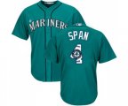 Seattle Mariners #4 Denard Span Authentic Teal Green Team Logo Fashion Cool Base Baseball Jersey