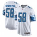 Detroit Lions #58 Paul Worrilow Game White NFL Jersey