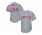 Boston Red Sox #34 David Ortiz Gary Home 2016 Mother Day Cool Base Jersey