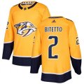 Nashville Predators #2 Anthony Bitetto Premier Gold Home NHL Jersey