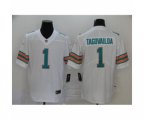 Miami Dolphins #1 Tua Tagovailoa White Alternate Vapor Limited Jersey